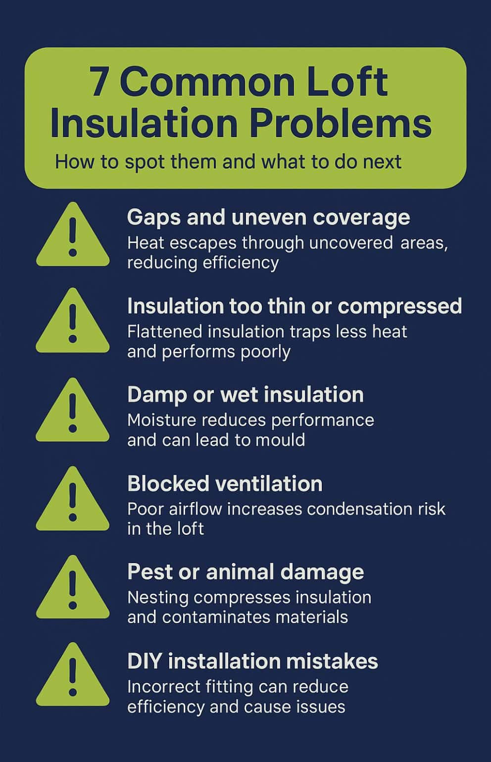 Problems With Insulation 7 Common Loft Insulation Problems and How to Fix Them - Loft Insulation ...