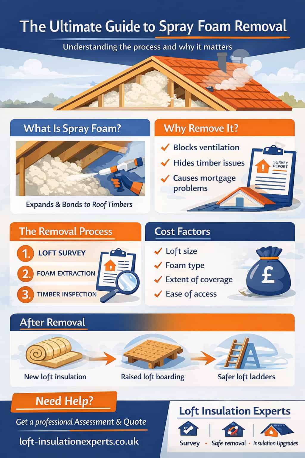 the ultimate guide to spray foam removal infographic